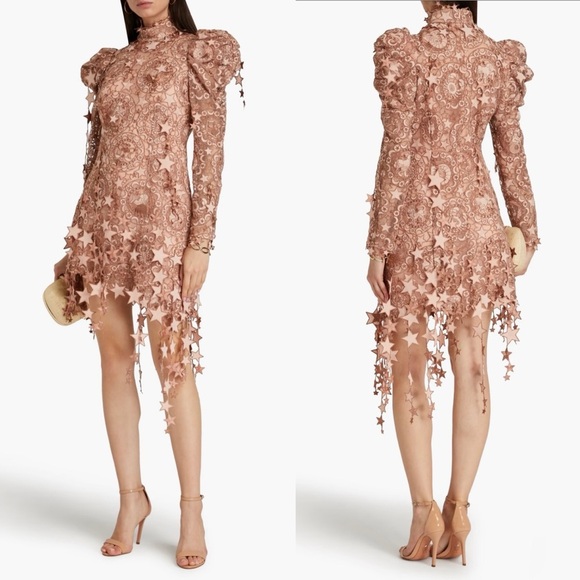 NWOT Zimmermann Celestial Zodiac Mini Lipstick Star Pink Dress Size OP/ XXS - Picture 2 of 12